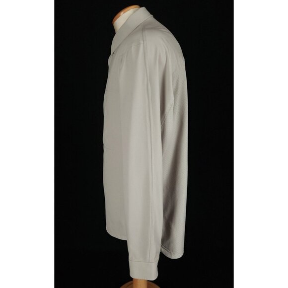 Lululemon Vented Mesh Long Sleeve Button Up Shirt Size L Mens Beige - Picture 4 of 7